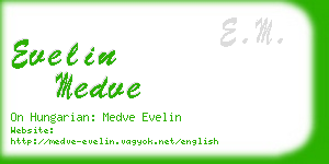 evelin medve business card